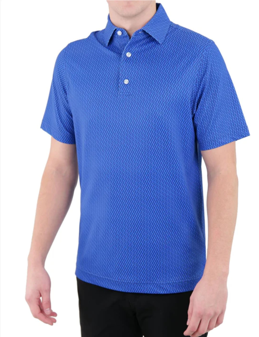 USA Palm Mens Blue Pique Stretch Golf Polo Drift Shirt Short Sleeve Size XXL NWT